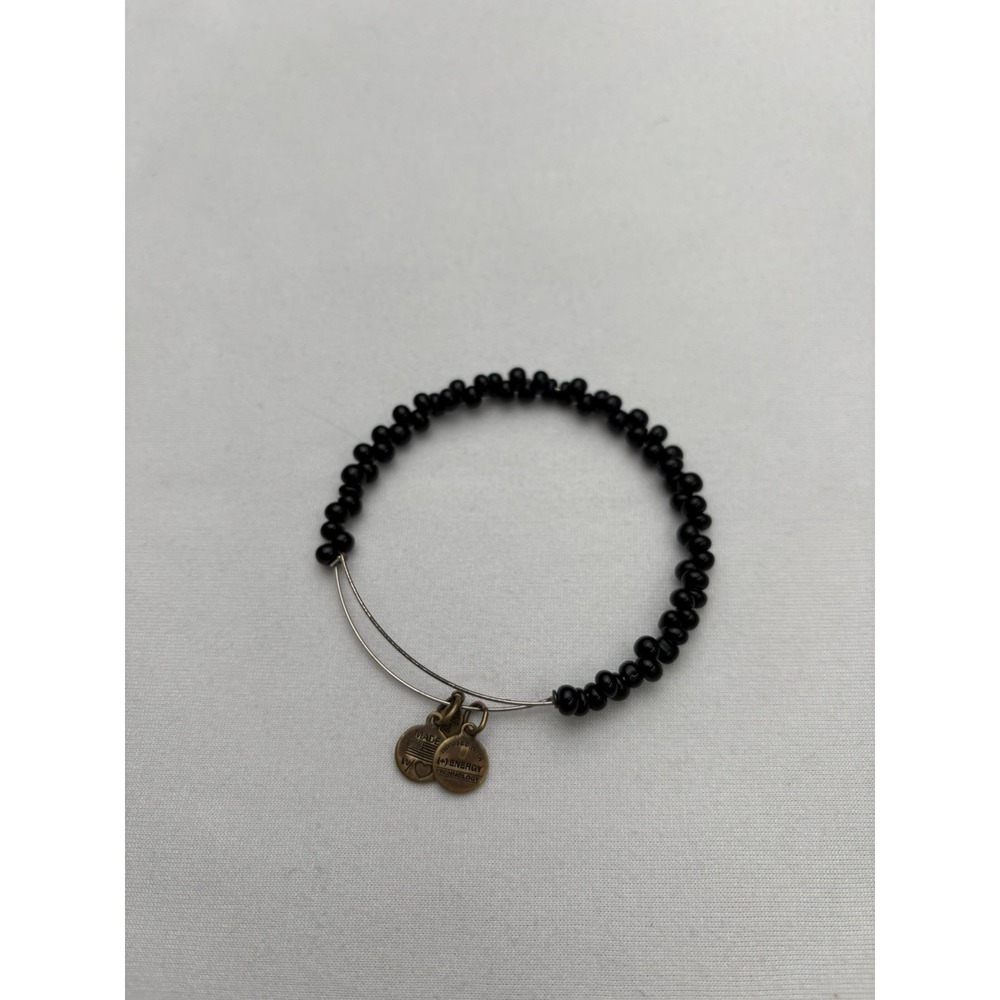 Alex And Ani Black‎ Beaded Bracelet Minimalist Chic Stackable Jewelry